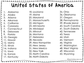 2 50 States Quick Reference and Map Posters. Elementary Geography