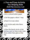 2 Activity's Fun and Easy Pay Attention Craft FREEBIE