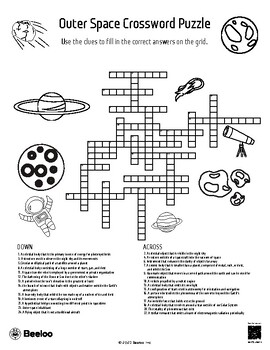 2 Advanced Space Crossword Puzzles by Beeloo | TPT