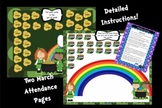 2 Attendance March St. Patricks's Day Interactive Smartboa