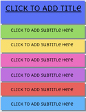 2 Blank Editable Flipbook Templates (Digital/Google Slides)
