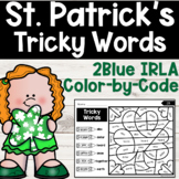 2 Blue Tricky Words St. Patrick's Day Color by the Code!
