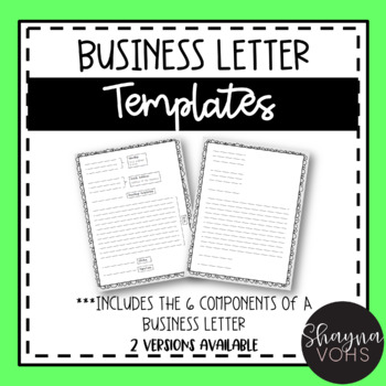 Preview of Business Letter Templates