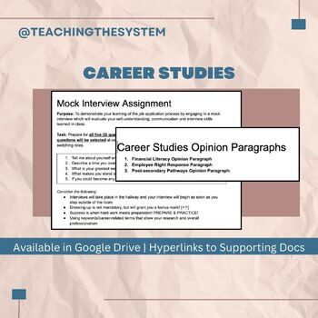 Preview of 2 Career Studies Assessments