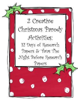 2 Christmas Research Parody Activities by Not Your Mother's English Teacher