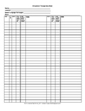 2 Column Articulation Therapy Data Sheet