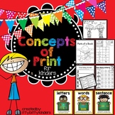 Concepts of Print; Letters, Words, Sentences, Back to School