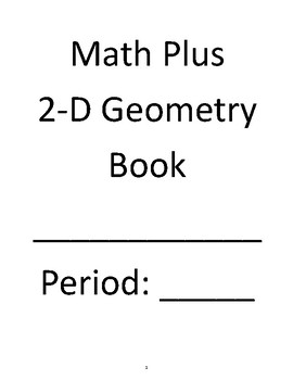 Preview of 2-D Geometry Book