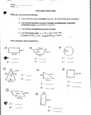 2-D Geometry Study Guide