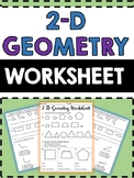 2-D Geometry Worksheet - 2 pages - Angles, Symmetry, Congr