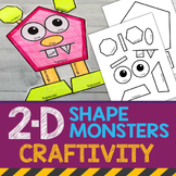2-D Shapes Activity with Monsters (Geometry Math Craft for