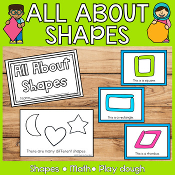 Preview of 2D Shapes | Booklet | Playdough Task Cards | Math