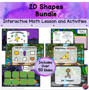 Preview of 2-D Shapes Bundle *INTERACTIVE PowerPoint Math Lessons* DIGITAL*