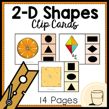 Preview of 2-D Shapes Clip Cards