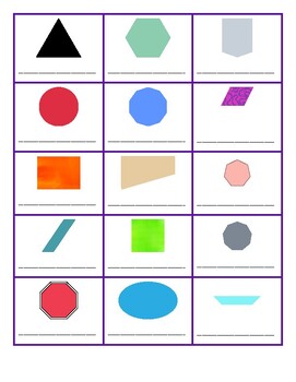 Preview of 2-D Shapes Flashcards and Quiz