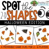 2-D Shapes Game - Halloween Jack-O-Lanterns