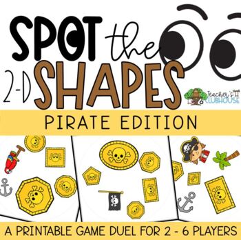 Preview of 2-D Shapes Game - Pirate Game