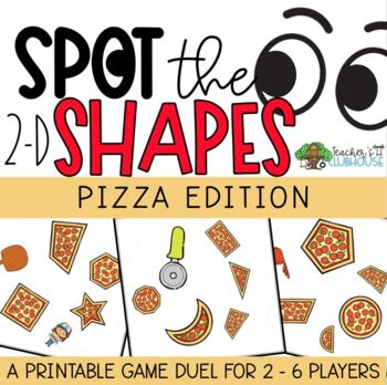 Preview of 2-D Shapes Game - Pizza Game