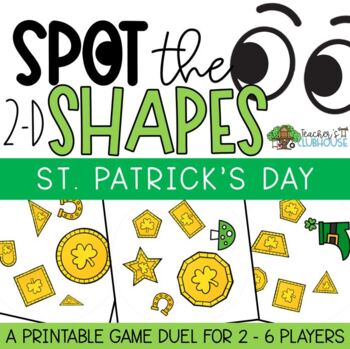 Preview of 2-D Shapes Game - St. Patrick's Day Game