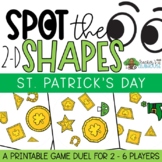 2-D Shapes Game - St. Patrick's Day Game