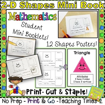 Preview of 2-D Shapes Mini Booklet and Posters