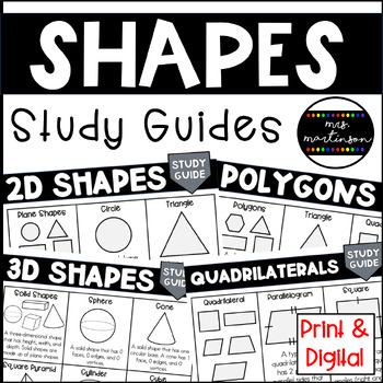 Preview of Shapes Study Guides