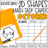 2 D Shapes Task Card Activity Math Centers, Scoot, Fast Fi