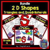 2 D Shapes Triangles and Quadrilaterals Bundle 4th Grade