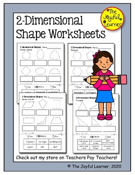 Preview of 2-D Shapes Worksheets (Freebie)