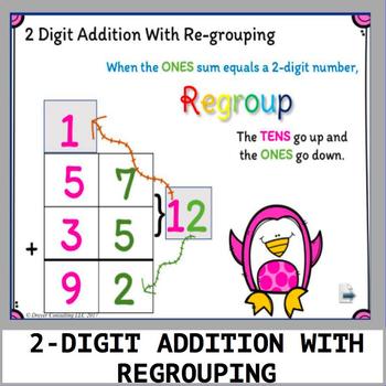 Preview of Promethean Math 2-DIGIT ADDITION WITH REGROUPING