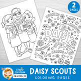 2 Daisy Girl Scouts Coloring Pages, Scout Coloring Pages, 