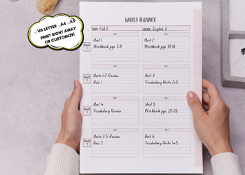 Preview of 2 Day Weekly Course Planner Lesson School Online PDF For Teachers Lesson Grades