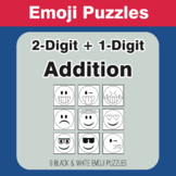 2-Digit + 1-Digit Addition - Emoji Picture Puzzles