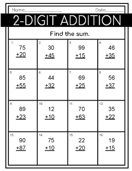 Preview of 2-Digit Addition