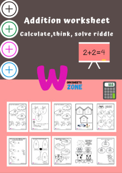 Preview of 2-Digit Addition &3-Digit ,4-Digit,5-Digit worksheet riddle With Regrouping