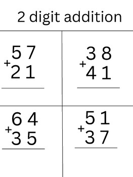 Preview of 2 Digit Addition