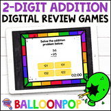 3rd Grade 2-Digit Addition Digital Math Review Games BalloonPop™