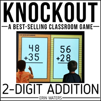 Preview of 2-Digit Addition Games - Math Fact Games With & Without Regrouping - Knockout