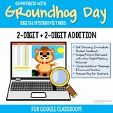 2-Digit Addition Groundhog Day Math Digital Mystery Pictur