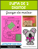 2 Digit Addition Math Game (SPANISH)/Suma de 2 Dígitos