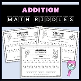 2-Digit Addition Math Riddles Worksheet Bundle 