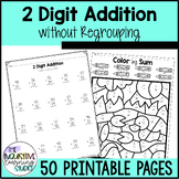 2 Digit Addition No Regrouping Worksheets | Double Digit Addition