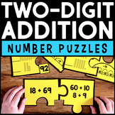 2-Digit Addition Number Puzzles - Double Digit Addition Ma