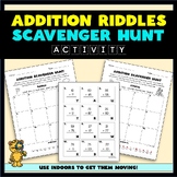 2-Digit Addition Riddles Math Scavenger Hunt Set - 6 Riddl