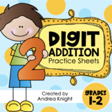 Addition Worksheets - Two Digit Addition Math Practice for