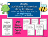 2 Digit Addition & Subtraction Story Problem Booklet No Regrouping