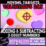 2 Digit Addition & Subtraction Valentines Math Review Game