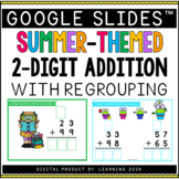 2 Double Digit Addition With Regrouping Summer Math Google Slides