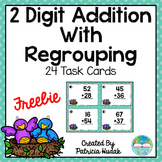 2 Digit Addition With Regrouping Task Cards (Free!)