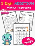 2-Digit Addition Without Regrouping Worksheets-Math Number